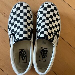 Platform Checkerboard Slip Ons